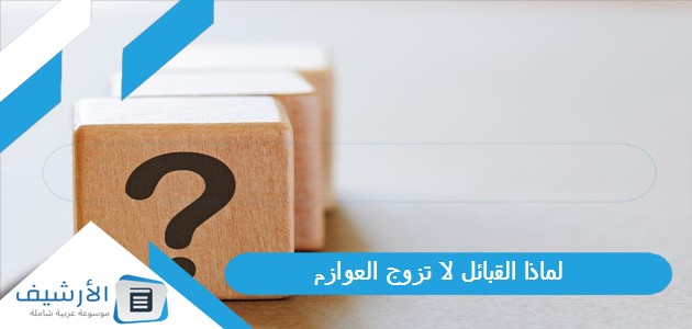 لماذا القبائل لا تزوج العوازم